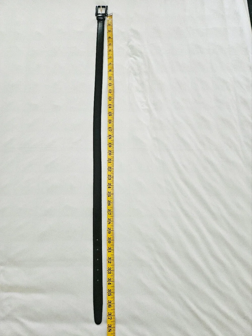 Brooks Brothers Italian Leather Belt Black Leather Wrapped Buckle Medium
